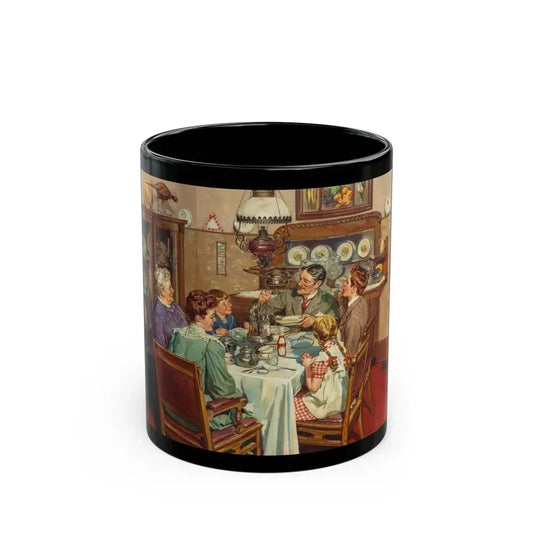 A Good Table is an American Tradition, Ladies Home Journal interior illustration, 1940 - Black Coffee Mug 11oz - Go Mug Yourself