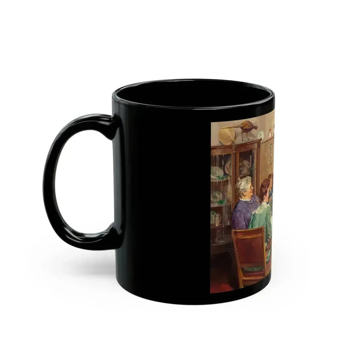 A Good Table is an American Tradition, Ladies Home Journal interior illustration, 1940 - Black Coffee Mug - Go Mug Yourself