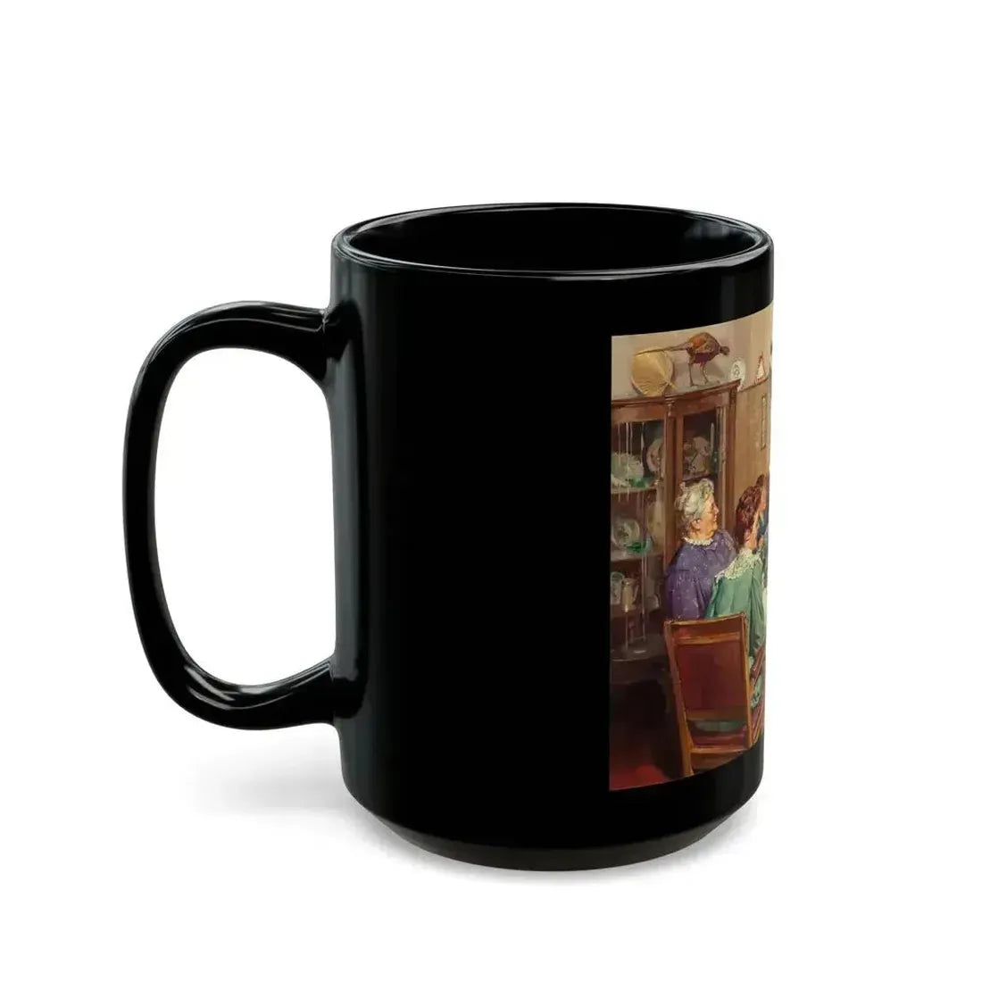 A Good Table is an American Tradition, Ladies Home Journal interior illustration, 1940 - Black Coffee Mug - Go Mug Yourself
