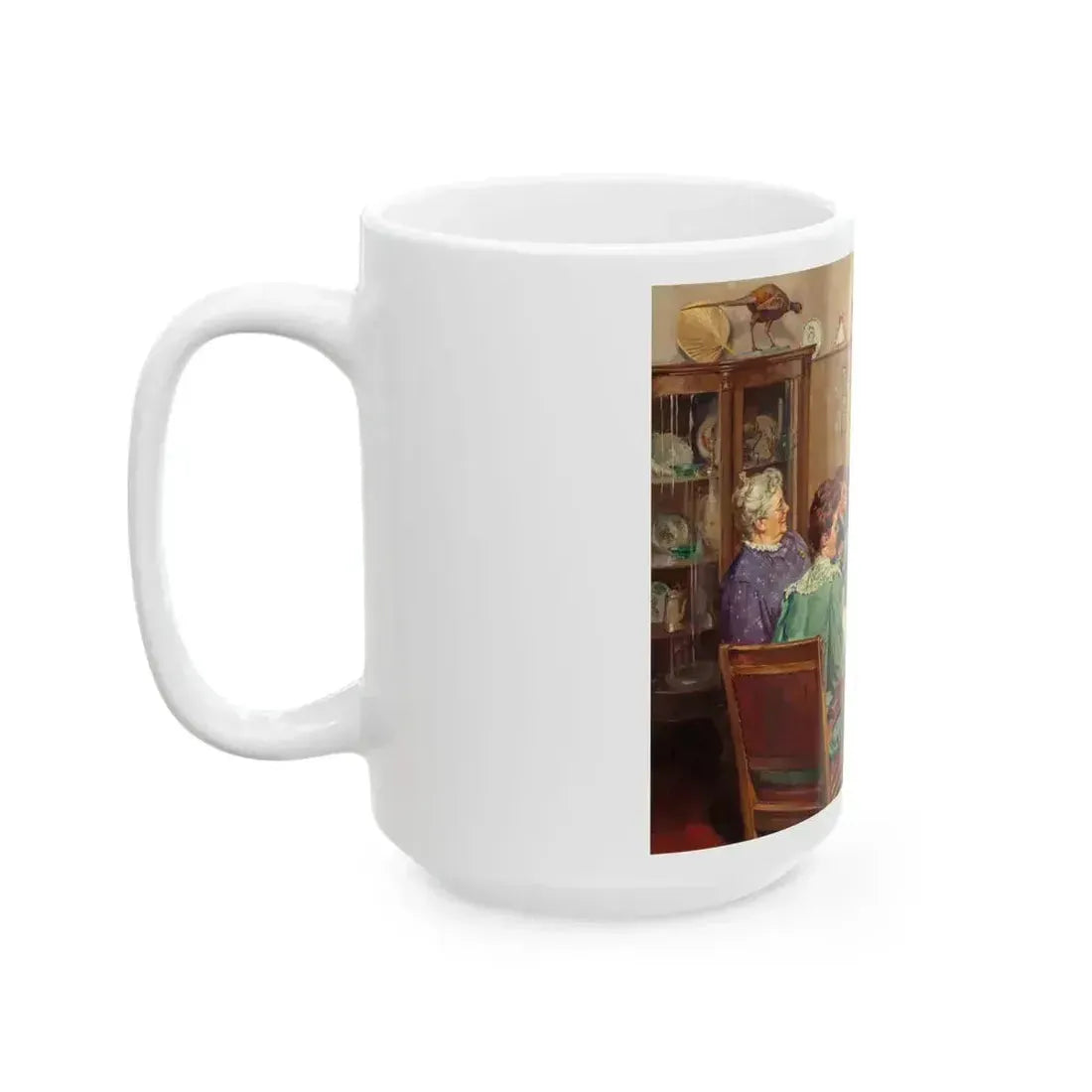 A Good Table is an American Tradition, Ladies Home Journal interior illustration, 1940 - White Coffee Mug - Go Mug Yourself