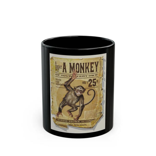 A Great Pet Monkey of Your Very Own, Saturday Evening Post illustrations - Black Coffee Mug-11oz-Go Mug Yourself