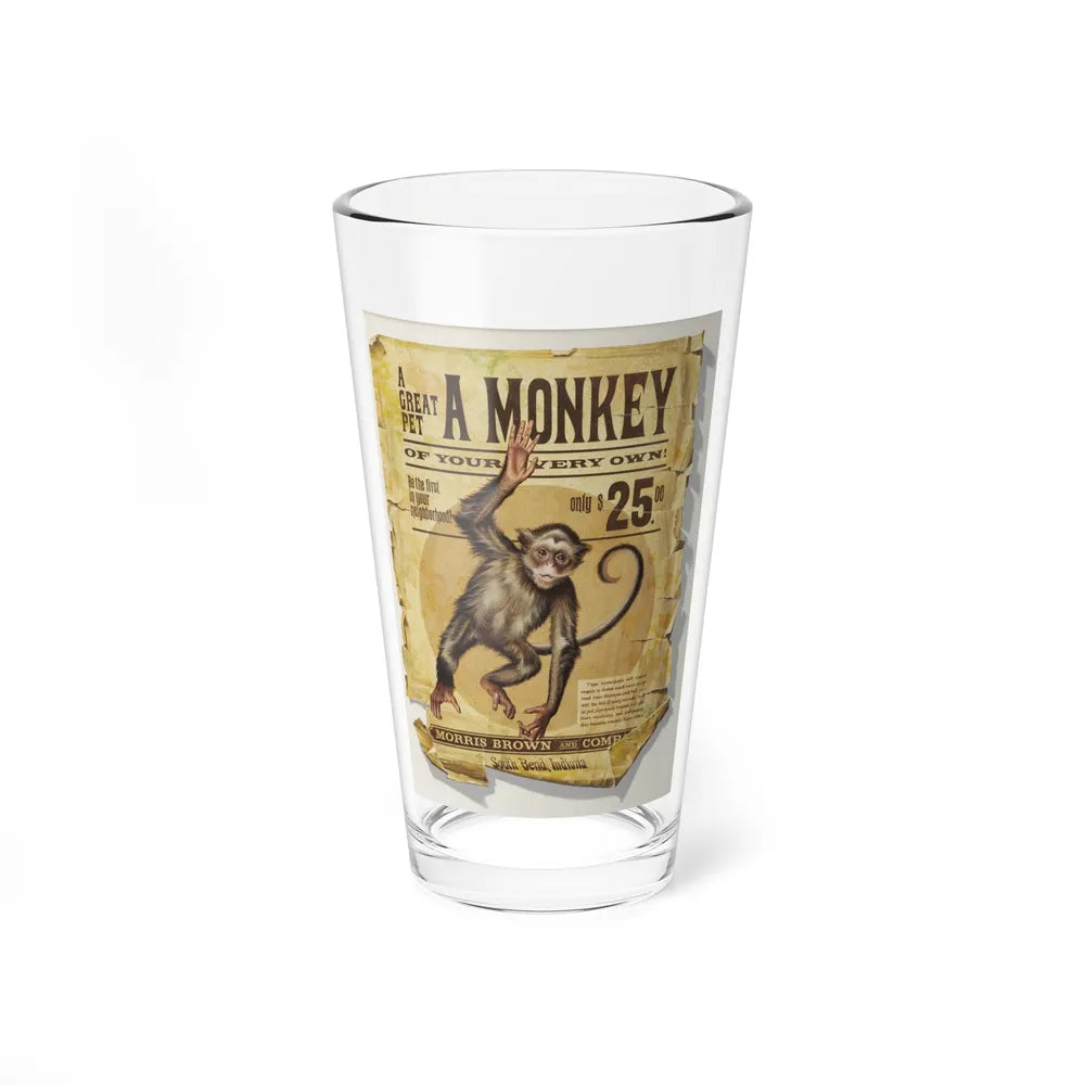 A Great Pet Monkey of Your Very Own, Saturday Evening Post illustrations (Magazine Illustration) Pint Glass 16oz-16oz-Go Mug Yourself