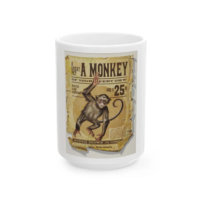 A Great Pet Monkey of Your Very Own, Saturday Evening Post illustrations - White Coffee Mug-15oz-Go Mug Yourself