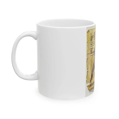 A Great Pet Monkey of Your Very Own, Saturday Evening Post illustrations - White Coffee Mug - Go Mug Yourself