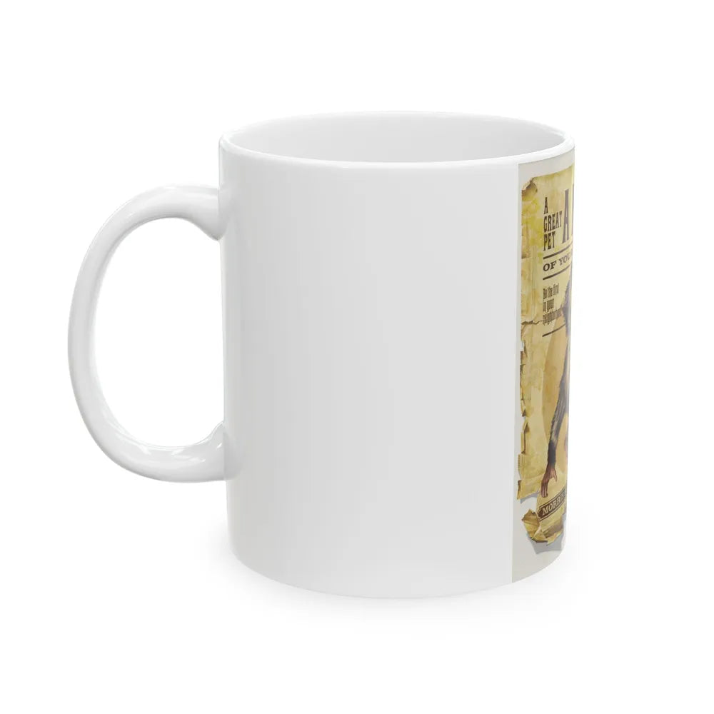 A Great Pet Monkey of Your Very Own, Saturday Evening Post illustrations - White Coffee Mug-Go Mug Yourself