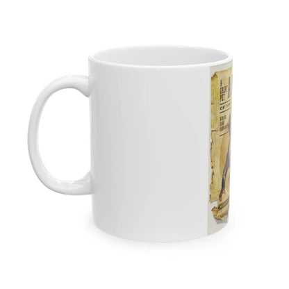 A Great Pet Monkey of Your Very Own, Saturday Evening Post illustrations - White Coffee Mug-Go Mug Yourself