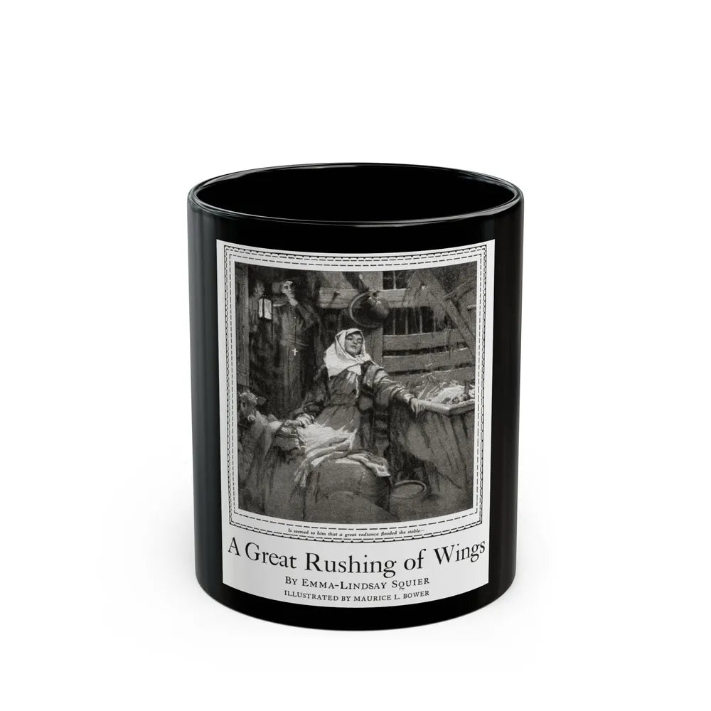 A Great Rushing of Wings (1), McCalls, December 1924 - Black Coffee Mug-11oz-Go Mug Yourself