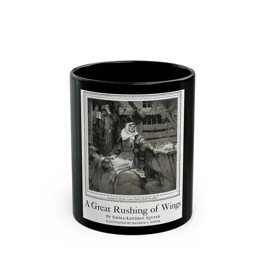 A Great Rushing of Wings (1), McCalls, December 1924 - Black Coffee Mug 11oz - Go Mug Yourself