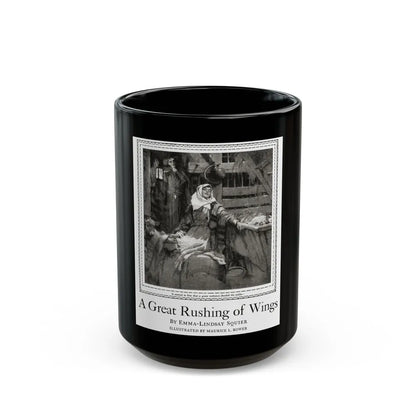 A Great Rushing of Wings (1), McCalls, December 1924 - Black Coffee Mug-15oz-Go Mug Yourself