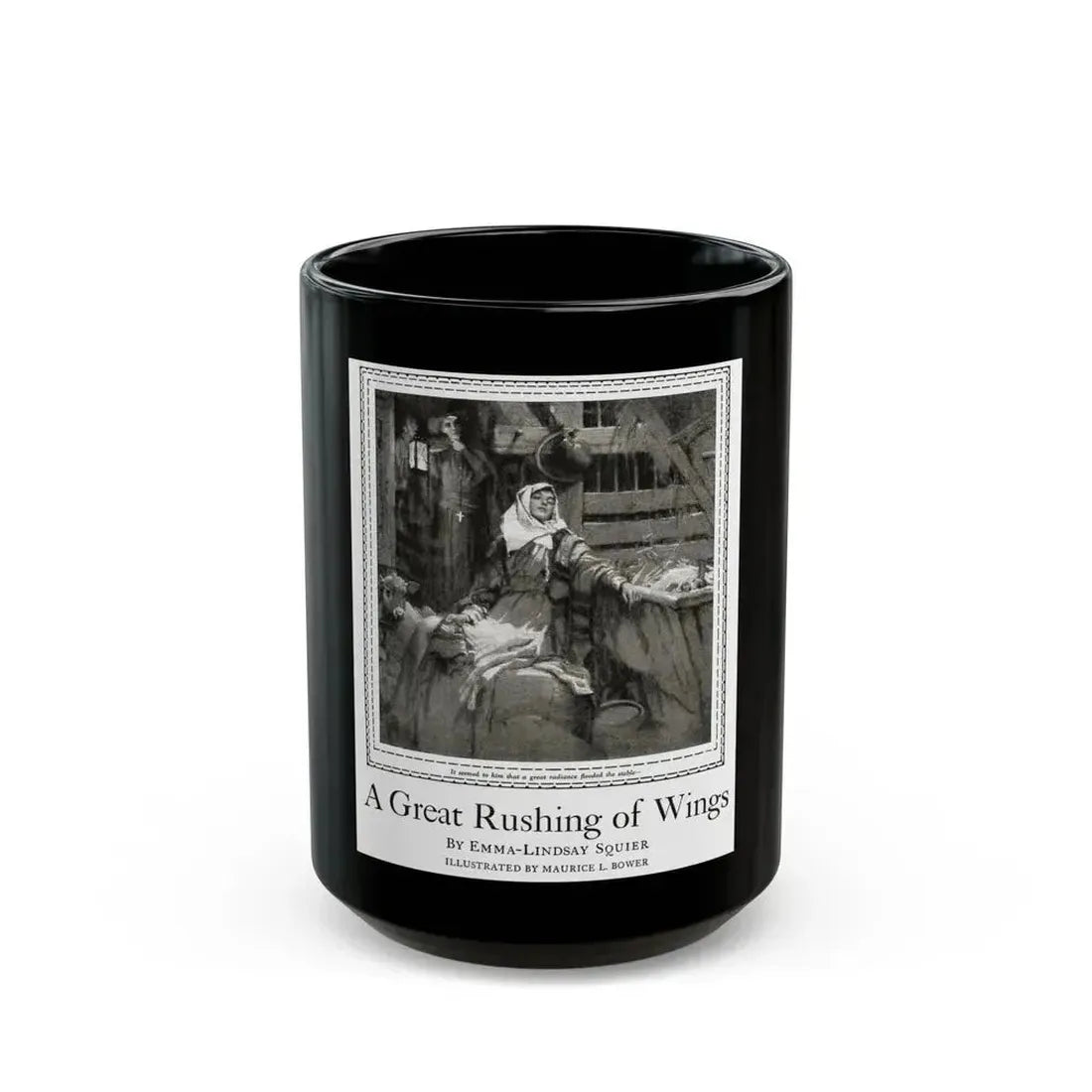 A Great Rushing of Wings (1), McCalls, December 1924 - Black Coffee Mug 15oz - Go Mug Yourself