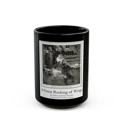 A Great Rushing of Wings (1), McCalls, December 1924 - Black Coffee Mug 15oz - Go Mug Yourself