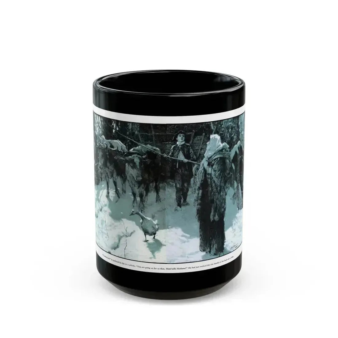 A Great Rushing of Wings (2), McCalls, December 1924 - Black Coffee Mug 15oz - Go Mug Yourself