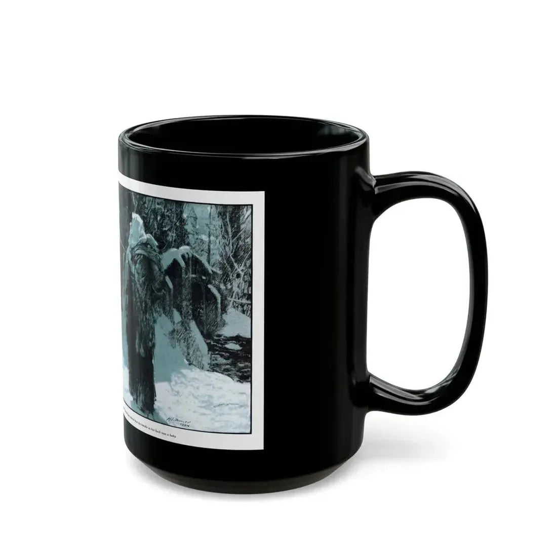 A Great Rushing of Wings (2), McCalls, December 1924 - Black Coffee Mug - Go Mug Yourself