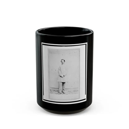 A.( ) Greenwall, Confederate Army Officer, Full-Length Portrait, Facing Front (U.S. Civil War) Black Coffee Mug 15oz - Go Mug Yourself