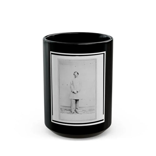 A.( ) Greenwall, Confederate Army Officer, Full-Length Portrait, Facing Front (U.S. Civil War) Black Coffee Mug 15oz - Go Mug Yourself