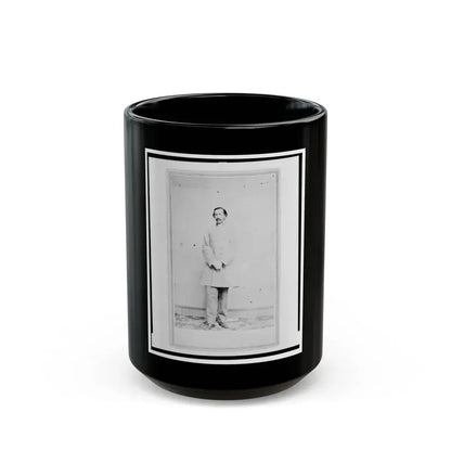 A.( ) Greenwall, Confederate Army Officer, Full-Length Portrait, Facing Front (U.S. Civil War) Black Coffee Mug 15oz - Go Mug Yourself