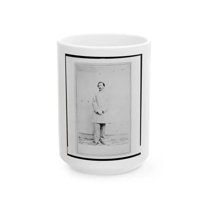 A.( ) Greenwall, Confederate Army Officer, Full-Length Portrait, Facing Front (U.S. Civil War) White Coffee Mug 15oz - Go Mug Yourself