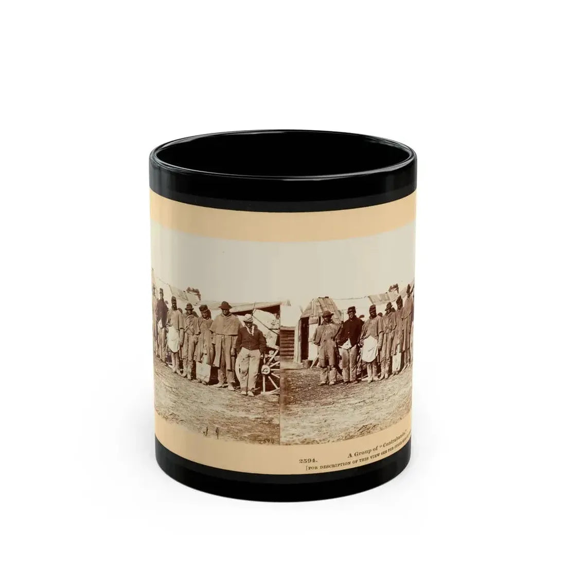 A Group Of  Contrabands  001 (U.S. Civil War) Black Coffee Mug 11oz - Go Mug Yourself