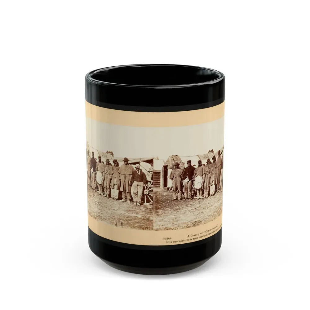 A Group Of  Contrabands  001 (U.S. Civil War) Black Coffee Mug 15oz - Go Mug Yourself