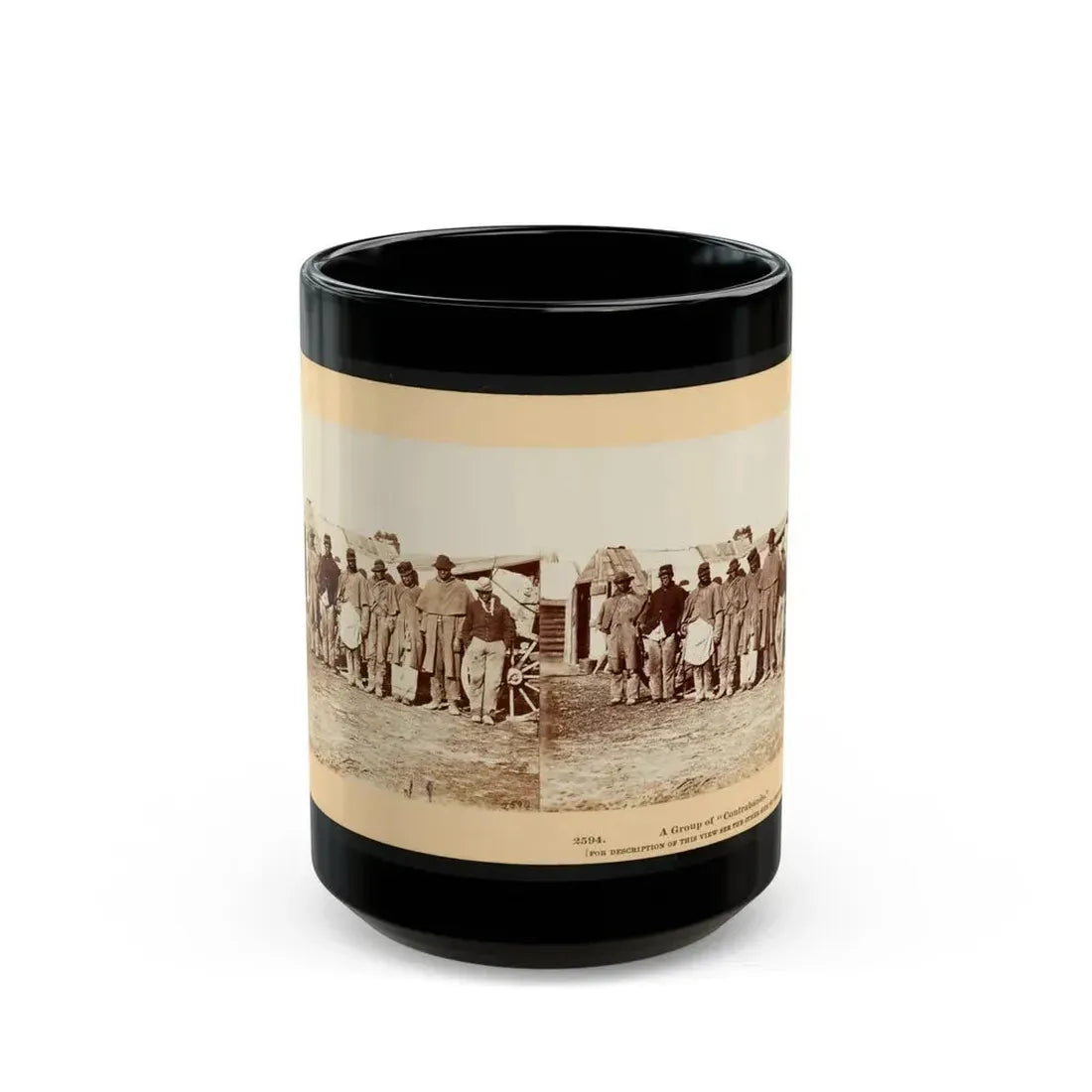 A Group Of  Contrabands  001 (U.S. Civil War) Black Coffee Mug 15oz - Go Mug Yourself