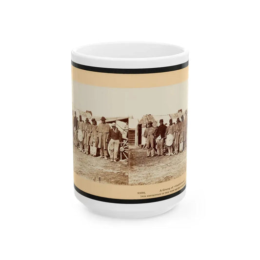A Group Of  Contrabands  001 (U.S. Civil War) White Coffee Mug 15oz - Go Mug Yourself