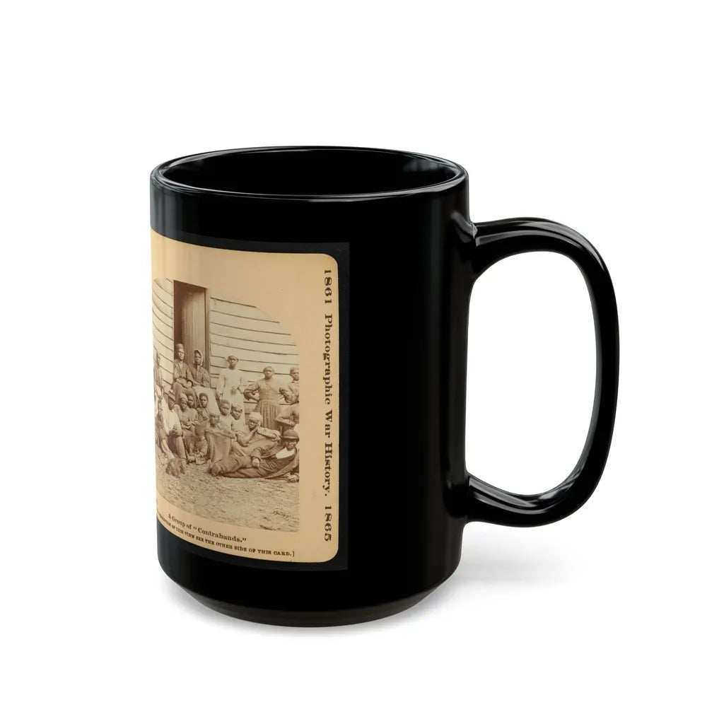 A Group Of Contrabands (U.S. Civil War) Black Coffee Mug-Go Mug Yourself