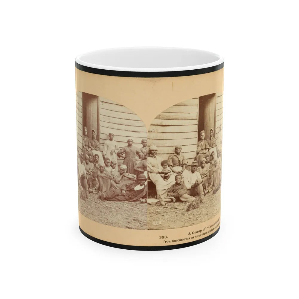 A Group Of Contrabands (U.S. Civil War) White Coffee Mug-11oz-Go Mug Yourself