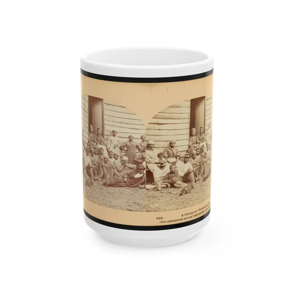 A Group Of Contrabands (U.S. Civil War) White Coffee Mug-15oz-Go Mug Yourself