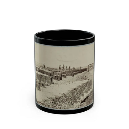 A Group Of Soldiers Stand On Gabions Used As Fortifications Near Petersburg, Virginia (U.S. Civil War) Black Coffee Mug-11oz-Go Mug Yourself