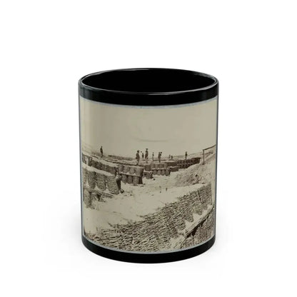 A Group Of Soldiers Stand On Gabions Used As Fortifications Near Petersburg, Virginia (U.S. Civil War) Black Coffee Mug 11oz - Go Mug Yourself