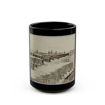 A Group Of Soldiers Stand On Gabions Used As Fortifications Near Petersburg, Virginia (U.S. Civil War) Black Coffee Mug 15oz - Go Mug Yourself