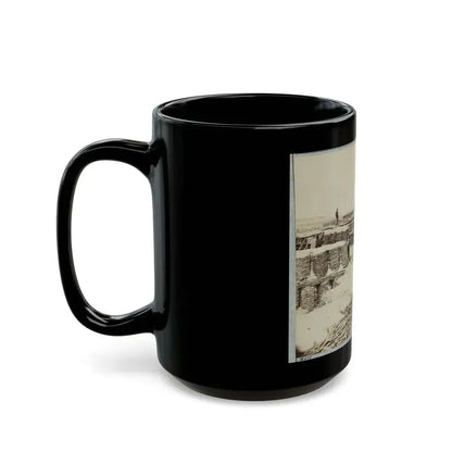 A Group Of Soldiers Stand On Gabions Used As Fortifications Near Petersburg, Virginia (U.S. Civil War) Black Coffee Mug - Go Mug Yourself