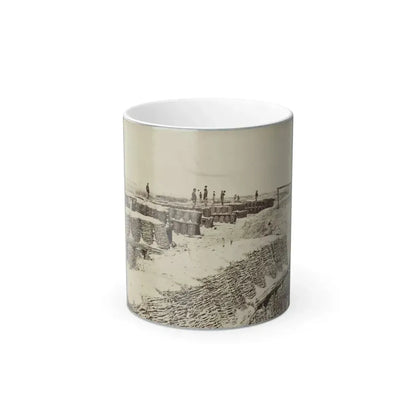 A Group of Soldiers Stand on Gabions Used as Fortifications Near Petersburg, Virginia (U.S. Civil War) Color Changing Coffee Mug 11oz Default Title 11oz - Go Mug Yourself