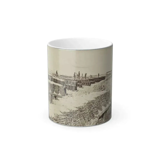 A Group of Soldiers Stand on Gabions Used as Fortifications Near Petersburg, Virginia (U.S. Civil War) Color Changing Coffee Mug 11oz Default Title 11oz - Go Mug Yourself