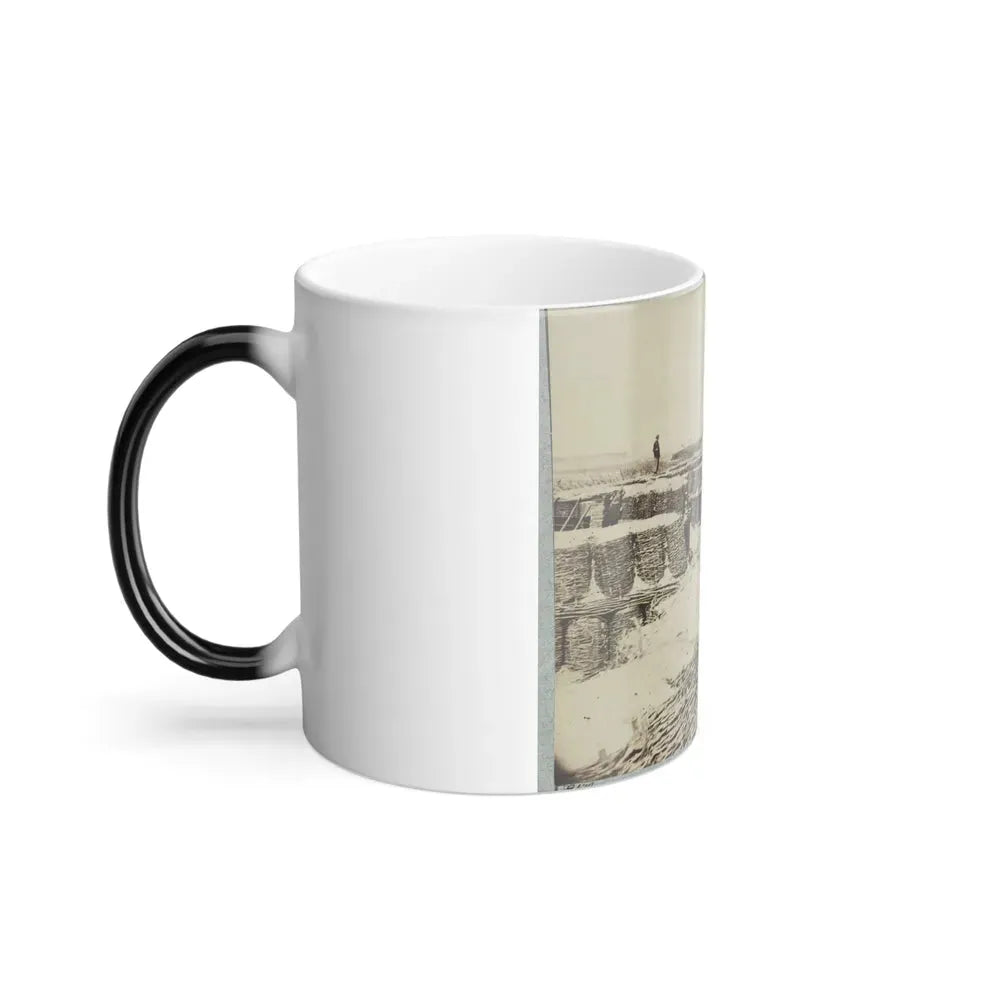 A Group of Soldiers Stand on Gabions Used as Fortifications Near Petersburg, Virginia (U.S. Civil War) Color Changing Coffee Mug 11oz - Go Mug Yourself