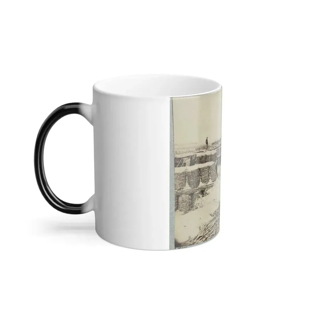A Group of Soldiers Stand on Gabions Used as Fortifications Near Petersburg, Virginia (U.S. Civil War) Color Changing Coffee Mug 11oz - Go Mug Yourself