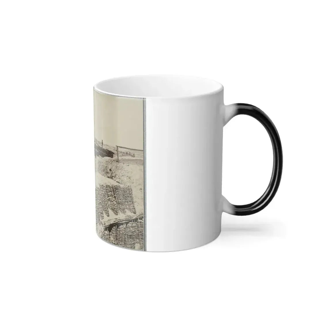 A Group of Soldiers Stand on Gabions Used as Fortifications Near Petersburg, Virginia (U.S. Civil War) Color Changing Coffee Mug 11oz - Go Mug Yourself