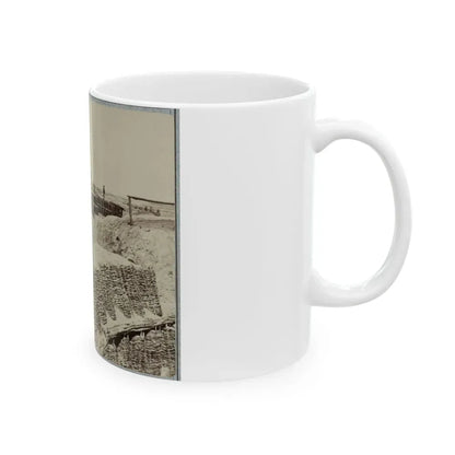 A Group Of Soldiers Stand On Gabions Used As Fortifications Near Petersburg, Virginia (U.S. Civil War) White Coffee Mug - Go Mug Yourself