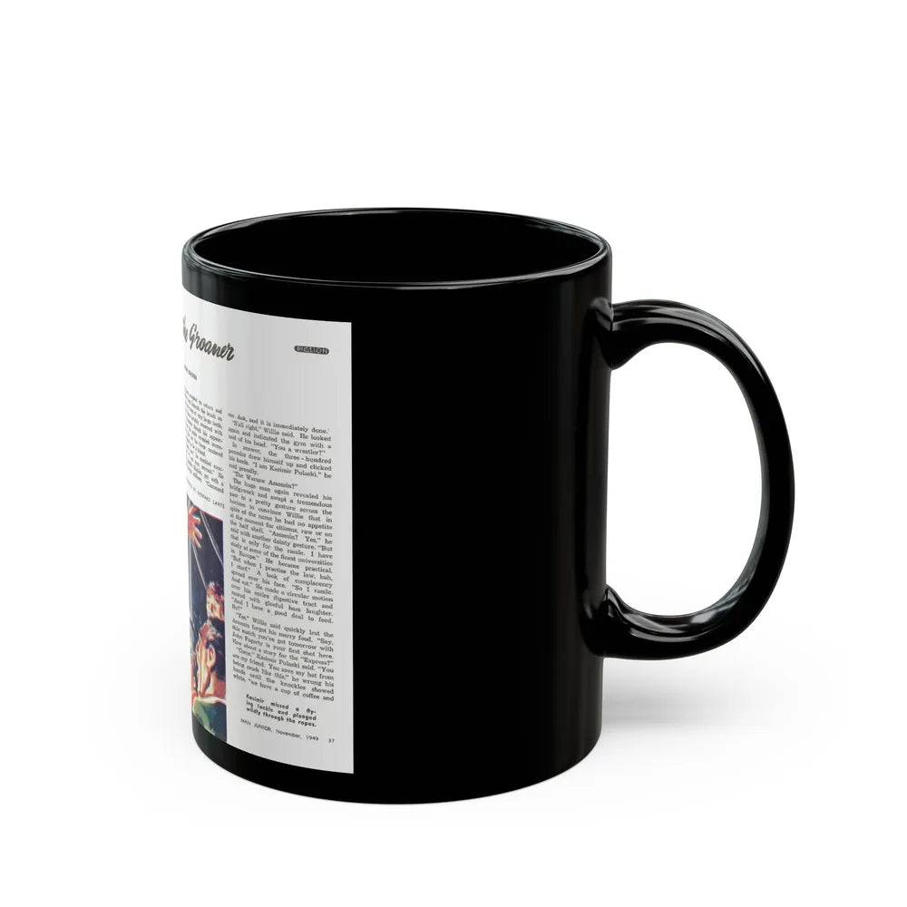 A Grunt for the Groaner, Man Junior, November 1949 - Black Coffee Mug-Go Mug Yourself