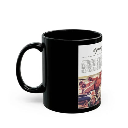 A Grunt for the Groaner, Man Junior, November 1949 - Black Coffee Mug - Go Mug Yourself