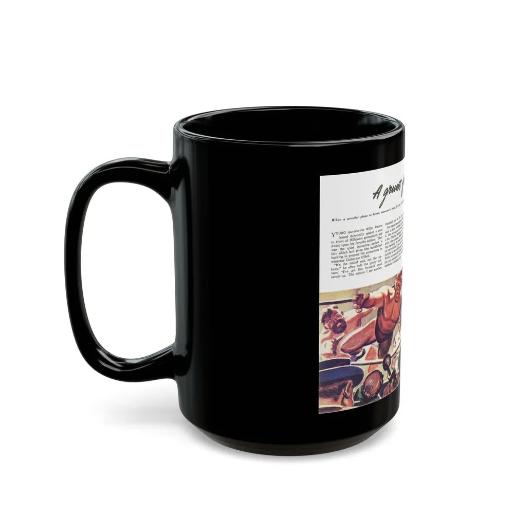 A Grunt for the Groaner, Man Junior, November 1949 - Black Coffee Mug-Go Mug Yourself