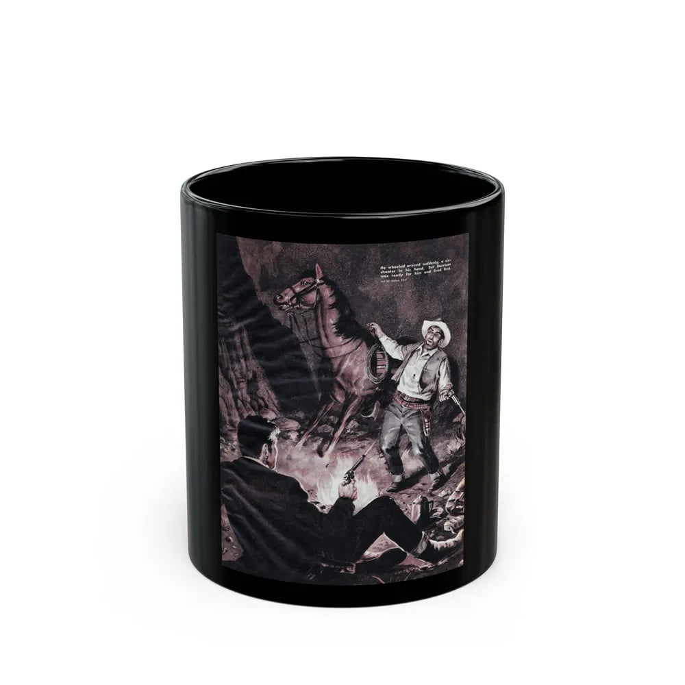 A Gun Came Out Of The Panhandle, For Men Only, March - Black Coffee Mug-11oz-Go Mug Yourself