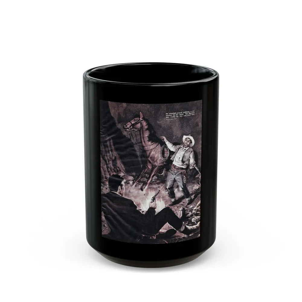 A Gun Came Out Of The Panhandle, For Men Only, March - Black Coffee Mug-15oz-Go Mug Yourself