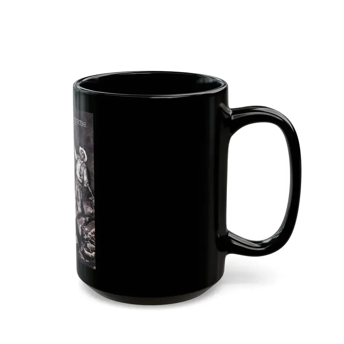 A Gun Came Out Of The Panhandle, For Men Only, March - Black Coffee Mug - Go Mug Yourself
