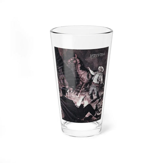 A Gun Came Out Of The Panhandle, For Men Only, March (Magazine Illustration) Pint Glass 16oz-16oz-Go Mug Yourself