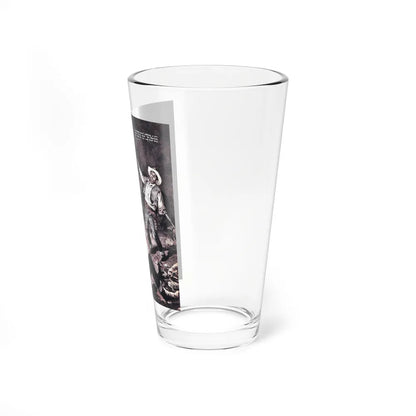 A Gun Came Out Of The Panhandle, For Men Only, March (Magazine Illustration) Pint Glass 16oz-Go Mug Yourself