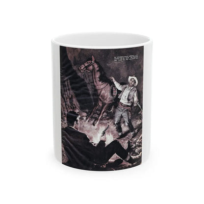 A Gun Came Out Of The Panhandle, For Men Only, March - White Coffee Mug-11oz-Go Mug Yourself