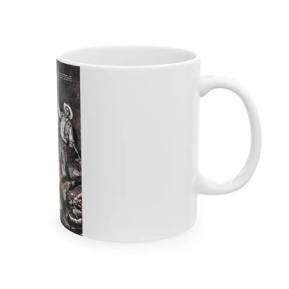 A Gun Came Out Of The Panhandle, For Men Only, March - White Coffee Mug - Go Mug Yourself