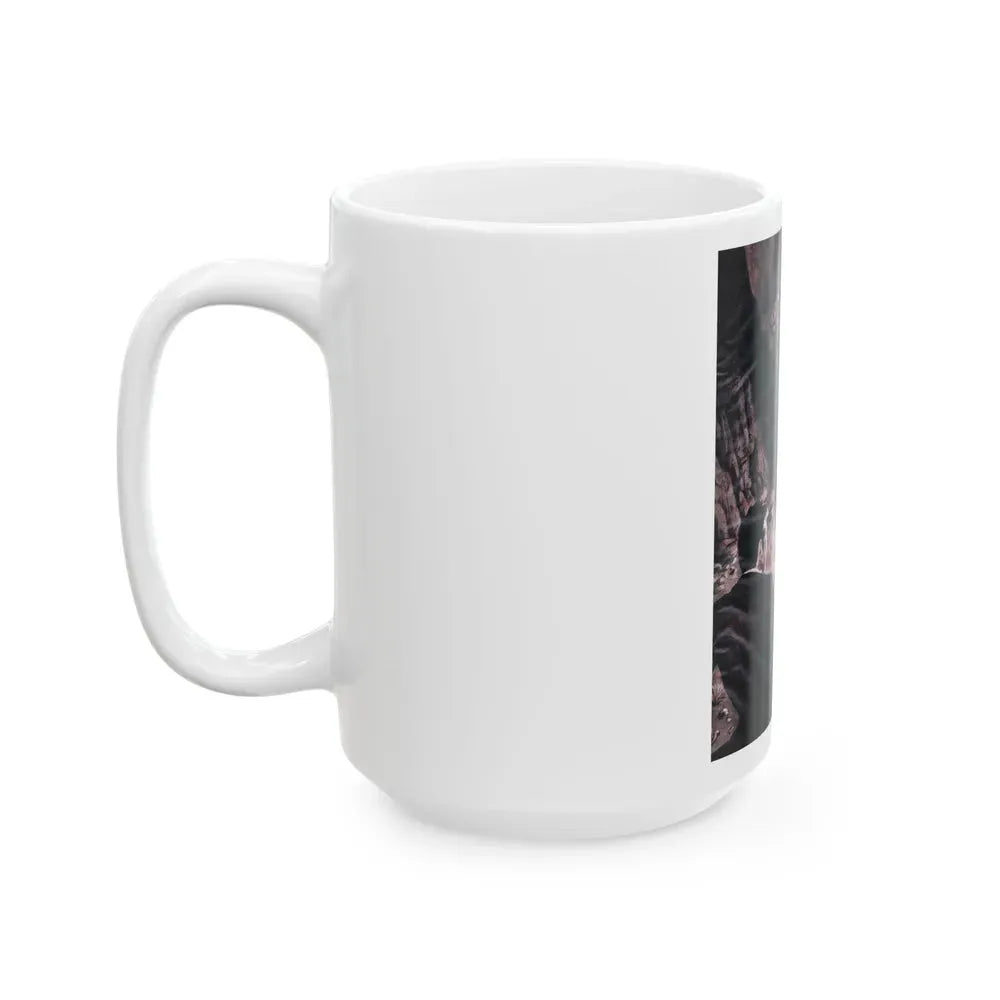 A Gun Came Out Of The Panhandle, For Men Only, March - White Coffee Mug - Go Mug Yourself