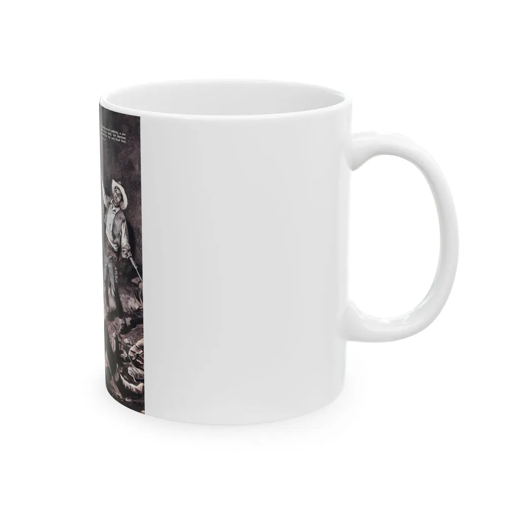 A Gun Came Out Of The Panhandle, For Men Only, March - White Coffee Mug-Go Mug Yourself